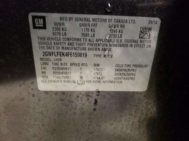 Photo 14 from auction – 2015 CHEVROLET EQUINOX LT with VIN 2GNFLFEK4F6159819