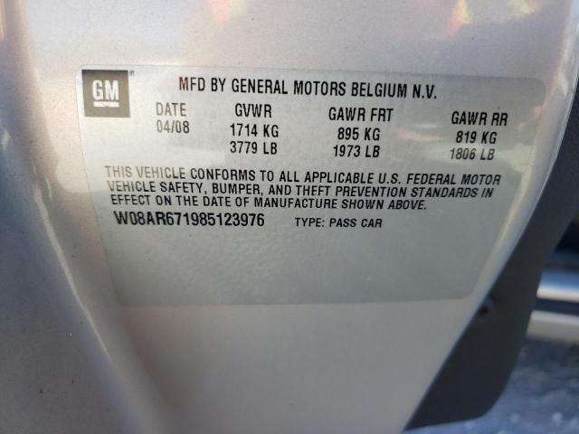 Photo 10 from auction – 2008 SATURN ASTRA XE with VIN W08AR671985123976