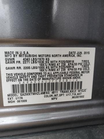 Photo 14 from auction – 2015 MITSUBISHI OUTLANDER with VIN 4A4AR3AU2FE040114