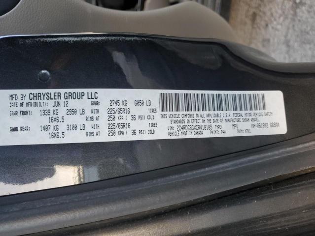 Photo 14 from auction – 2012 DODGE GRAND CARA with VIN 2C4RDGBGXCR418185