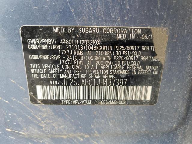 Photo 14 from auction – 2018 SUBARU FORESTER 2 with VIN JF2SJABC1JH437397
