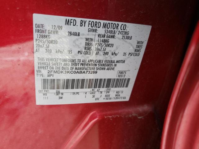 Photo 14 from auction – 2010 FORD EDGE LIMIT with VIN 2FMDK3KC0ABA73269