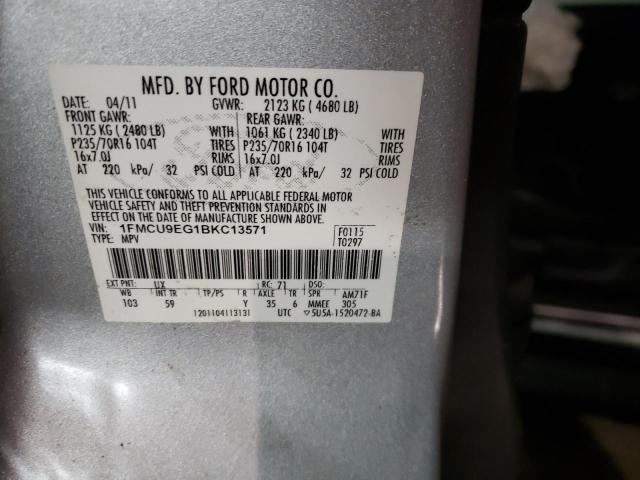 Photo 14 from auction – 2011 FORD ESCAPE LIM with VIN 1FMCU9EG1BKC13571