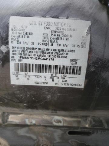 Photo 14 from auction – 2021 FORD EXPLORER X with VIN 1FMSK7DH2MGA41279