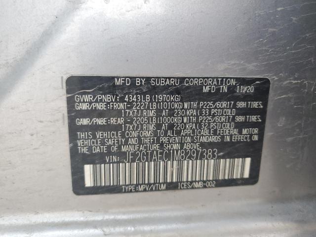 Photo 14 from auction – 2021 SUBARU CROSSTREK with VIN JF2GTAEC1M8297383