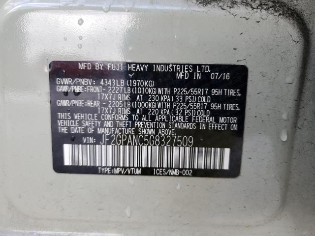Photo 14 from auction – 2016 SUBARU CROSSTREK with VIN JF2GPANC5G8327509