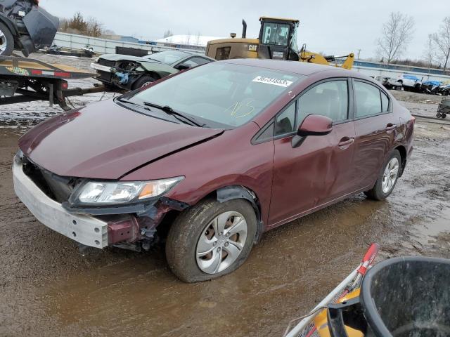 Photo 1 from auction – 2013 HONDA CIVIC LX with VIN 19XFB2F54DE061349