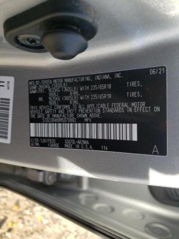 Photo 14 from auction – 2021 TOYOTA HIGHLANDER with VIN 5TDZZRAH0MS070882