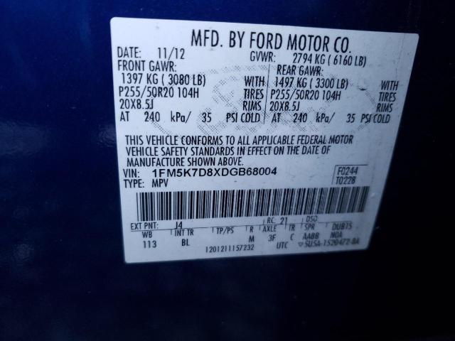 Photo 14 from auction – 2013 FORD EXPLORER X with VIN 1FM5K7D8XDGB68004
