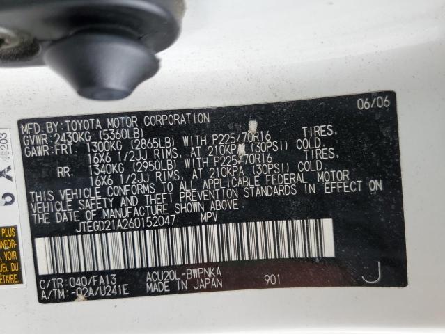 Photo 14 from auction – 2006 TOYOTA HIGHLANDER with VIN JTEGD21A260152047