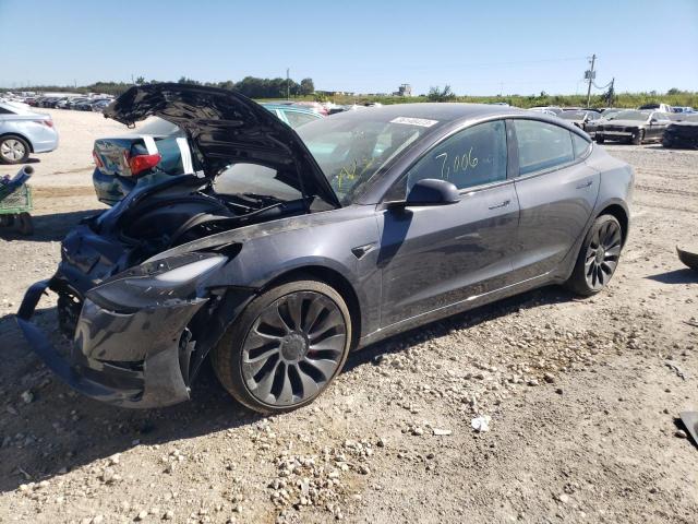 TESLA MODEL 3 2022 with VIN 5YJ3E1EC0NF318362 - Photo from auction