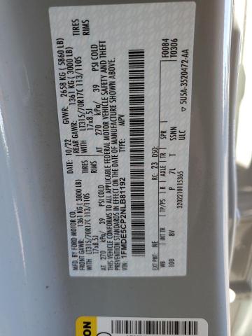 Photo 14 from auction – 2022 FORD BRONCO BAS with VIN 1FMDE5CP2NLB81192