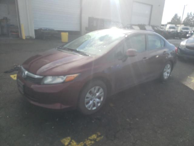 HONDA CIVIC LX 2012 with VIN 2HGFB2F54CH586898 - Photo from auction