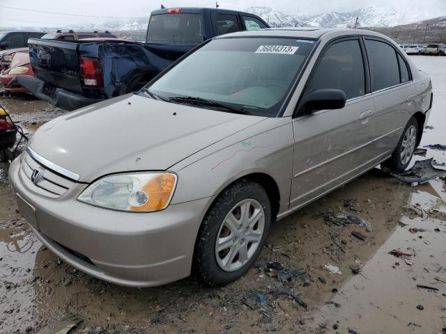 HONDA CIVIC EX 2001 with VIN 1HGES25711L048786 - Photo from auction