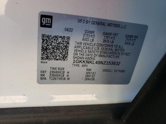 Photo 14 from auction – 2022 GMC ACADIA SLE with VIN 1GKKNKL45NZ153632