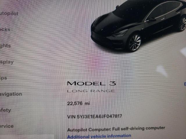 Photo 9 from auction – 2018 TESLA MODEL 3 with VIN 5YJ3E1EA6JF047817