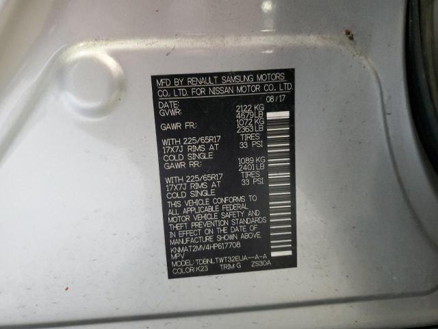 Photo 14 from auction – 2017 NISSAN ROGUE S with VIN KNMAT2MV4HP617708