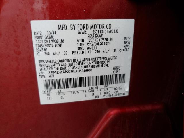 Photo 14 from auction – 2014 FORD EDGE LIMIT with VIN 2FMDK4KC6EBB36600