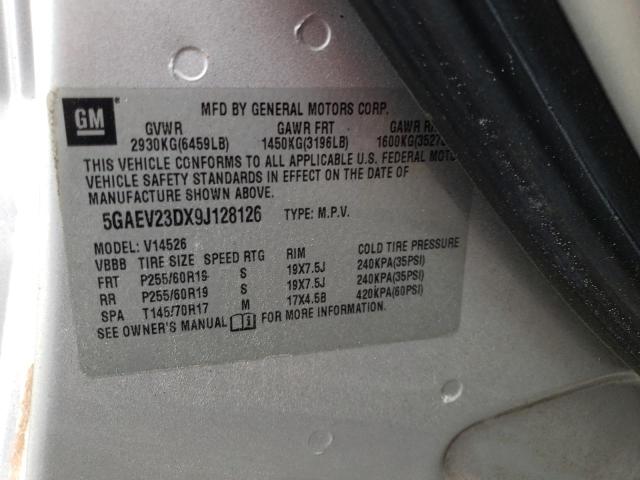 Photo 14 from auction – 2009 BUICK ENCLAVE CX with VIN 5GAEV23DX9J128126