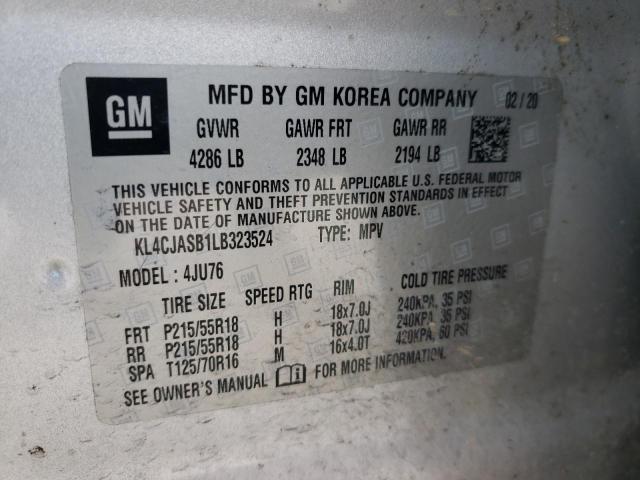 Photo 14 from auction – 2020 BUICK ENCORE PRE with VIN KL4CJASB1LB323524
