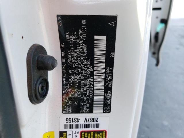Photo 14 from auction – 2014 TOYOTA SIENNA XLE with VIN 5TDYK3DC8ES458389