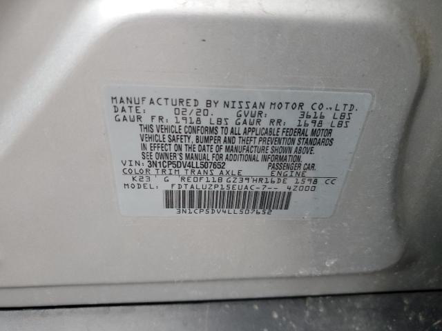 Photo 14 from auction – 2020 NISSAN KICKS SR with VIN 3N1CP5DV4LL507652