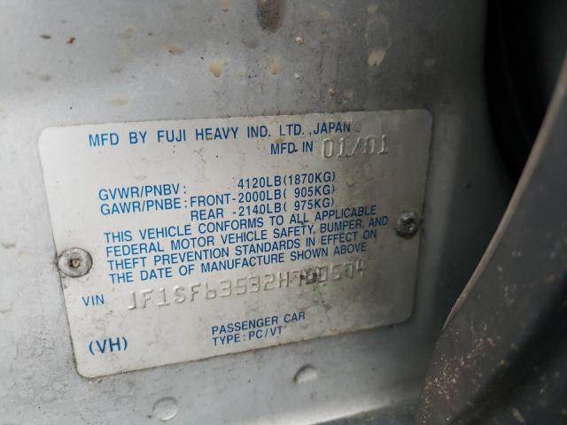 Photo 14 from auction – 2002 SUBARU FORESTER L with VIN JF1SF63532H700574
