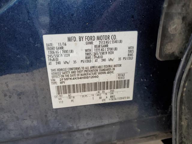 Photo 14 from auction – 2017 FORD EDGE TITAN with VIN 2FMPK4K94HBB12060
