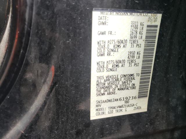 Photo 14 from auction – 2010 NISSAN ARMADA PLA with VIN 5N1AA0NE2AN619236