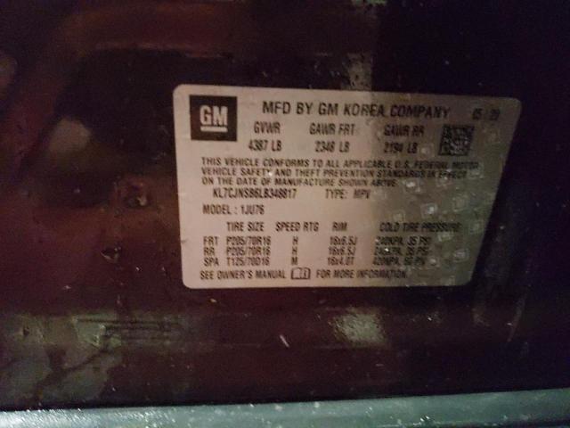 Photo 14 from auction – 2020 CHEVROLET TRAX LS with VIN KL7CJNSB6LB348817