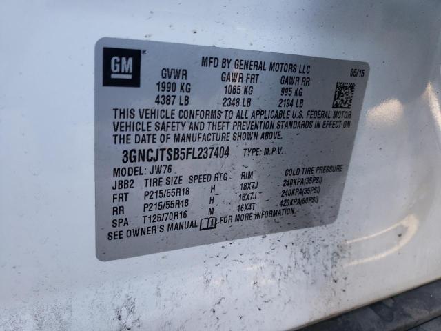 Photo 14 from auction – 2015 CHEVROLET TRAX LTZ with VIN 3GNCJTSB5FL237404