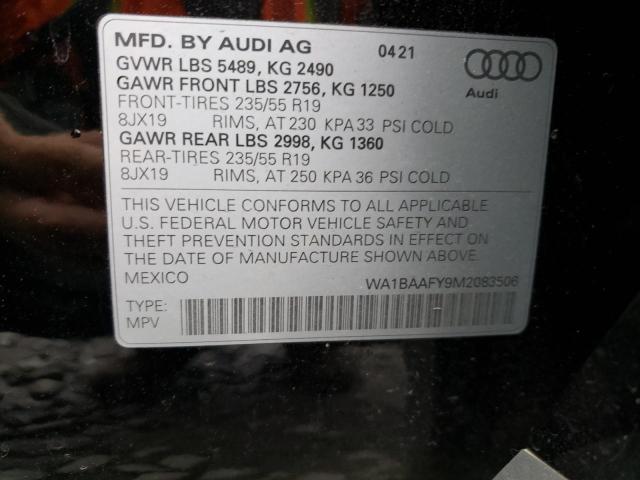 Photo 14 from auction – 2021 AUDI Q5 PREMIUM with VIN WA1BAAFY9M2083506