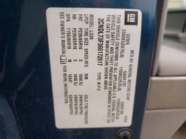 Photo 14 from auction – 2006 CHEVROLET EQUINOX LT with VIN 2CNDL73F366172617