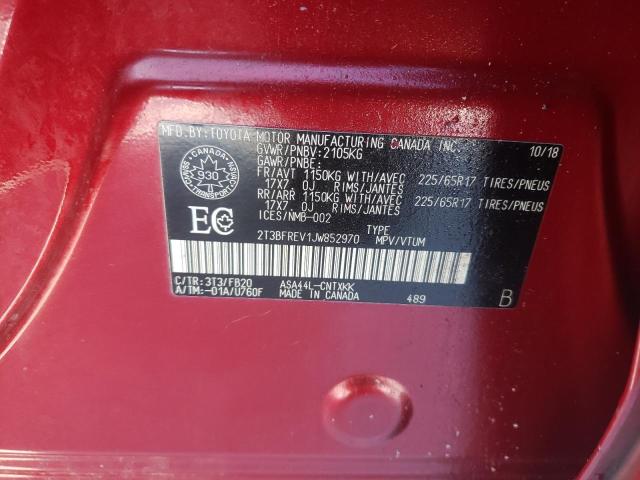 Photo 14 from auction – 2018 TOYOTA RAV4 LE with VIN 2T3BFREV1JW852970