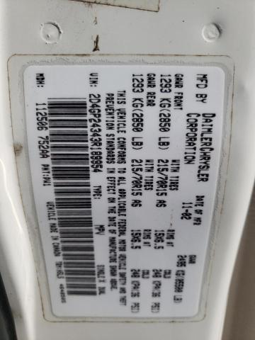 Photo 14 from auction – 2003 DODGE GRAND CARA with VIN 2D4GP24343R189954
