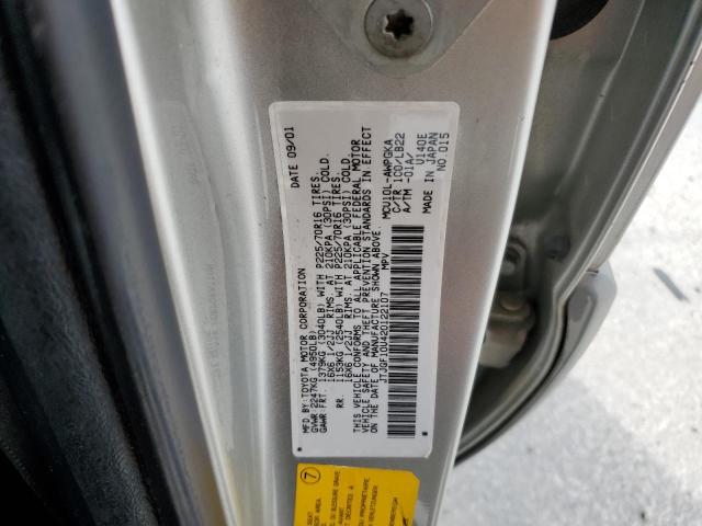Photo 14 from auction – 2002 LEXUS RX 300 with VIN JTJGF10U420122107