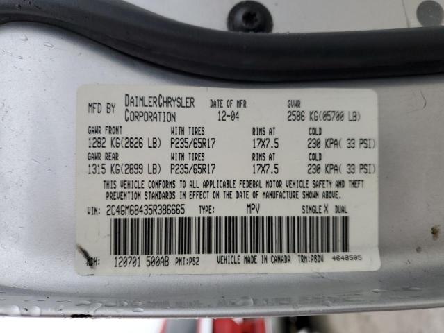 Photo 14 from auction – 2005 CHRYSLER PACIFICA T with VIN 2C4GM68435R386665