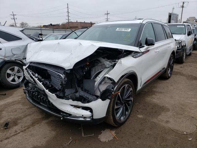 LINCOLN AVIATOR RE 2021 with VIN 5LM5J7XC4MGL09956 - Photo from auction