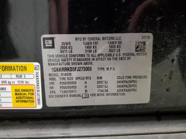 Photo 14 from auction – 2015 GMC ACADIA SLT with VIN 1GKKRRKD3FJ273069