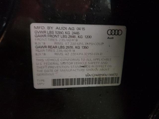 Photo 14 from auction – 2015 AUDI Q5 PREMIUM with VIN WA1LFAFP9FA138672