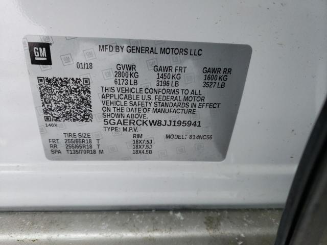 Photo 14 from auction – 2018 BUICK ENCLAVE PR with VIN 5GAERCKW8JJ195941