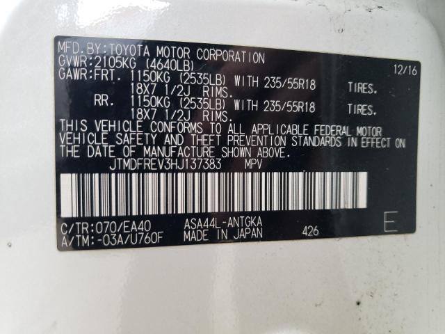 Photo 14 from auction – 2017 TOYOTA RAV4 LIMIT with VIN JTMDFREV3HJ137383