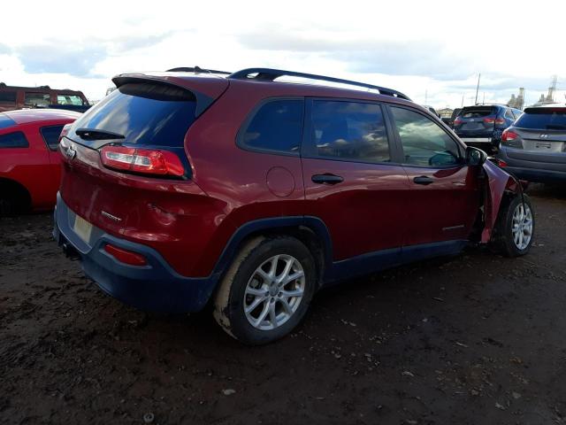 Photo 3 from auction – 2016 JEEP CHEROKEE S with VIN 1C4PJLAB0GW302876