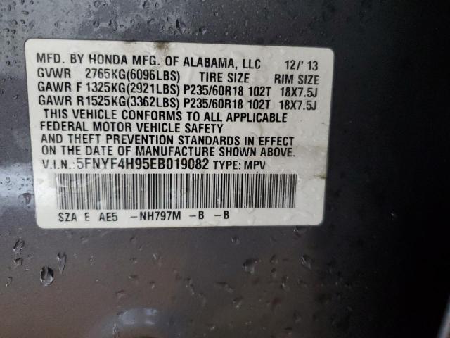 Photo 14 from auction – 2014 HONDA PILOT TOUR with VIN 5FNYF4H95EB019082