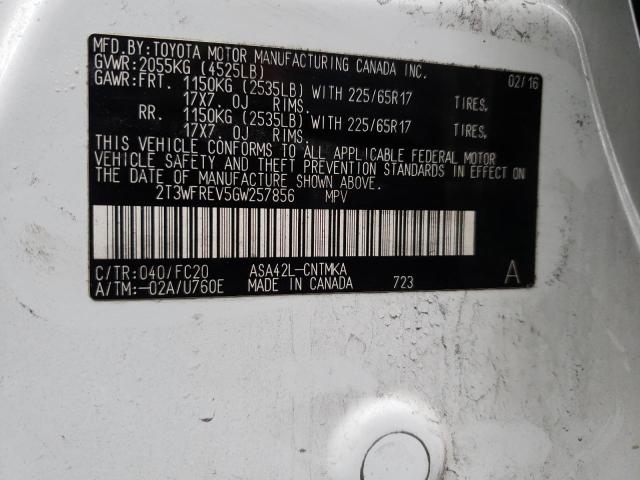 Photo 14 from auction – 2016 TOYOTA RAV4 XLE with VIN 2T3WFREV5GW257856