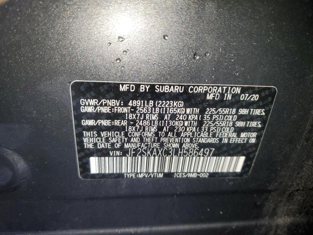 Photo 14 from auction – 2020 SUBARU FORESTER T with VIN JF2SKAXC3LH586497