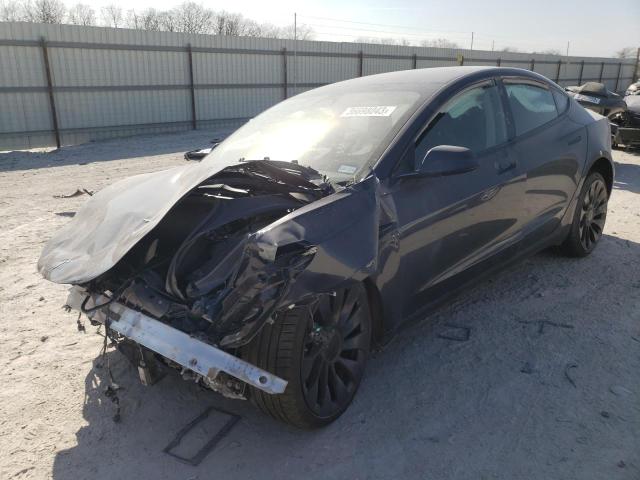 TESLA MODEL 3 2022 with VIN 5YJ3E1EC7NF163356 - Photo from auction
