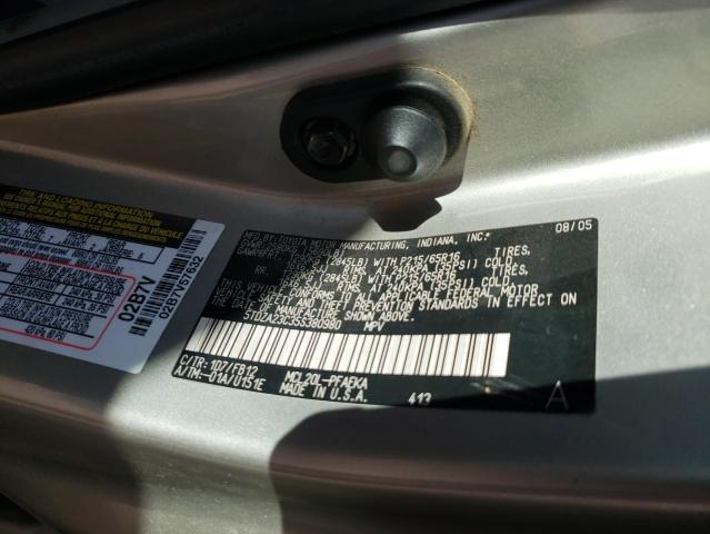 Photo 14 from auction – 2005 TOYOTA SIENNA CE with VIN 5TDZA23C35S380980