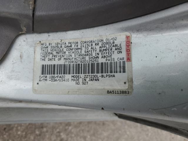 Photo 14 from auction – 2002 TOYOTA CELICA GT with VIN JTDDR32T820125251