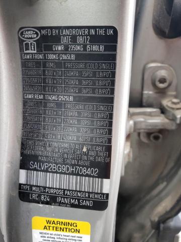 Photo 14 from auction – 2013 LAND ROVER RANGE ROVE with VIN SALVP2BG9DH708402